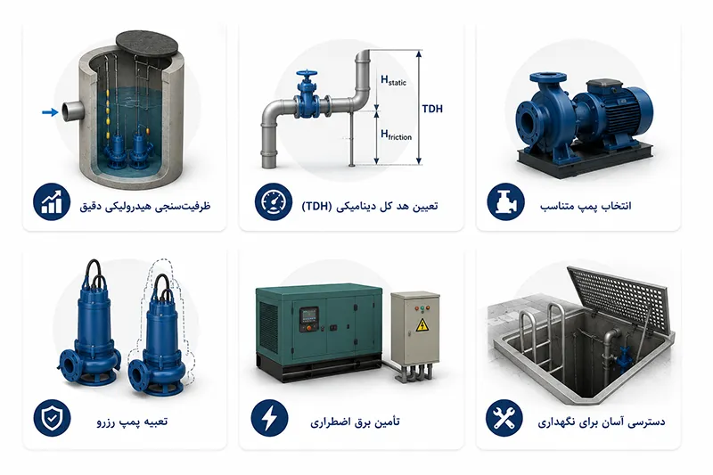 اصول طراحی ایستگاه پمپاژ